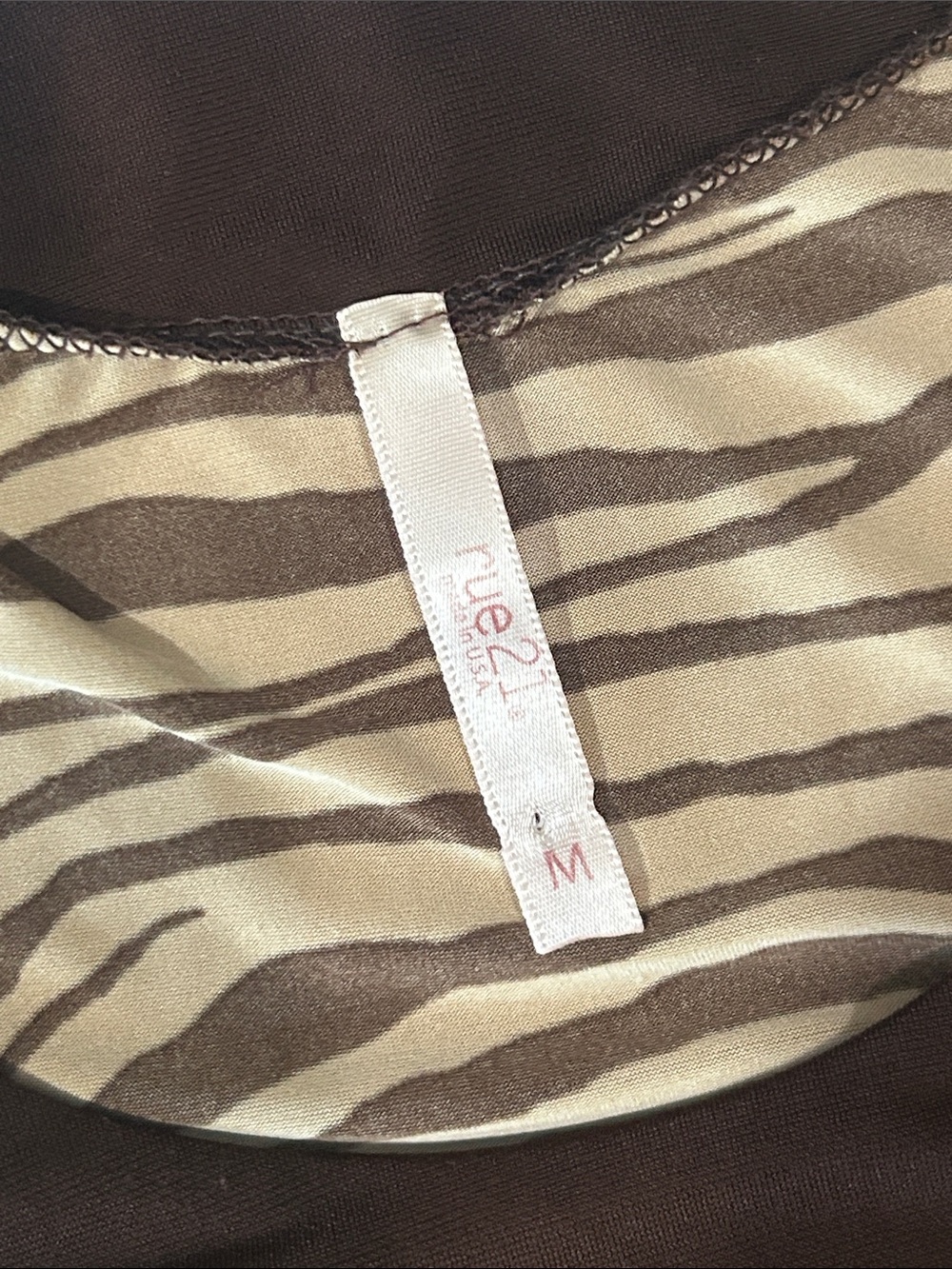 Rue 21 Sleeveless Zebra Print Top or Dress Sz M vintage 90s - Picture 2 of 5